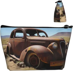 Cosmetic Bag Portable Makeup Bag Wheels Abandoned Toiletry Bag Large Capacity Zipper Pouch Waterproof Toiletry Pouch Makeup Organizer Case for Women Men