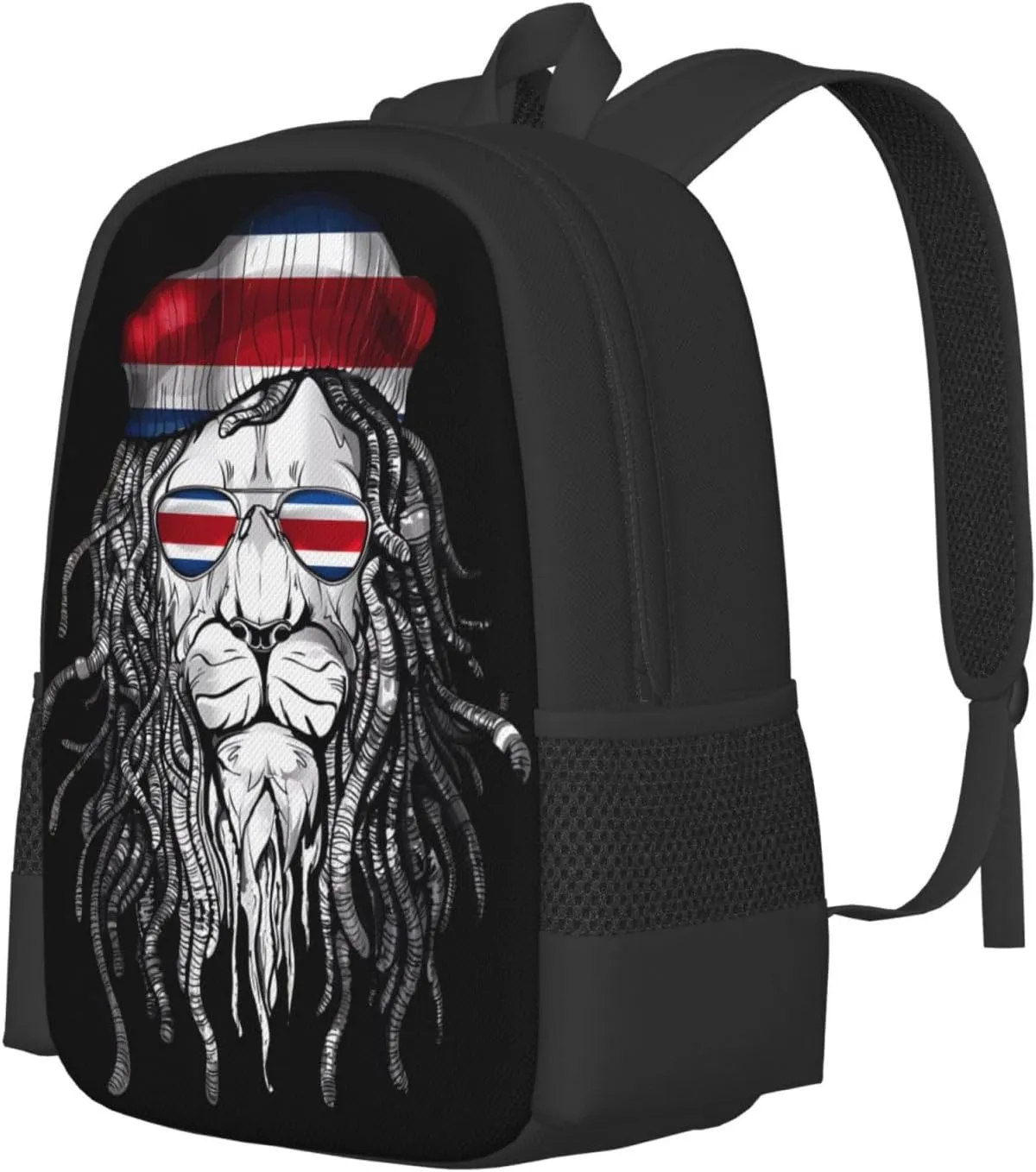 Costa Rica Flag Lion Casual Backpack Large Capacity Backpacks 15 Inch Laptop Back Pack Travel Rucksack Daypack Commuter Bags with Adjustable Strap for Camping