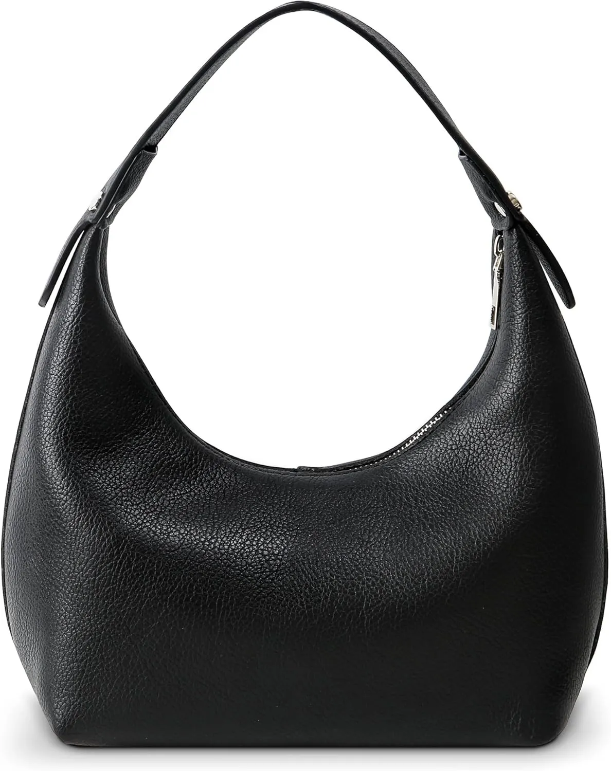 Crescent Shoulder Bag for Women - Black Small Handbag With Only Two 'Purses' Detached