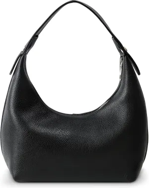 Crescent Shoulder Bag for Women - Black Small Handbag With Only Two 'Purses' Detached