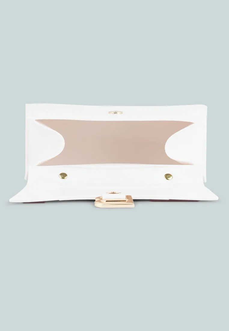 Croc Textured Mini Handbag