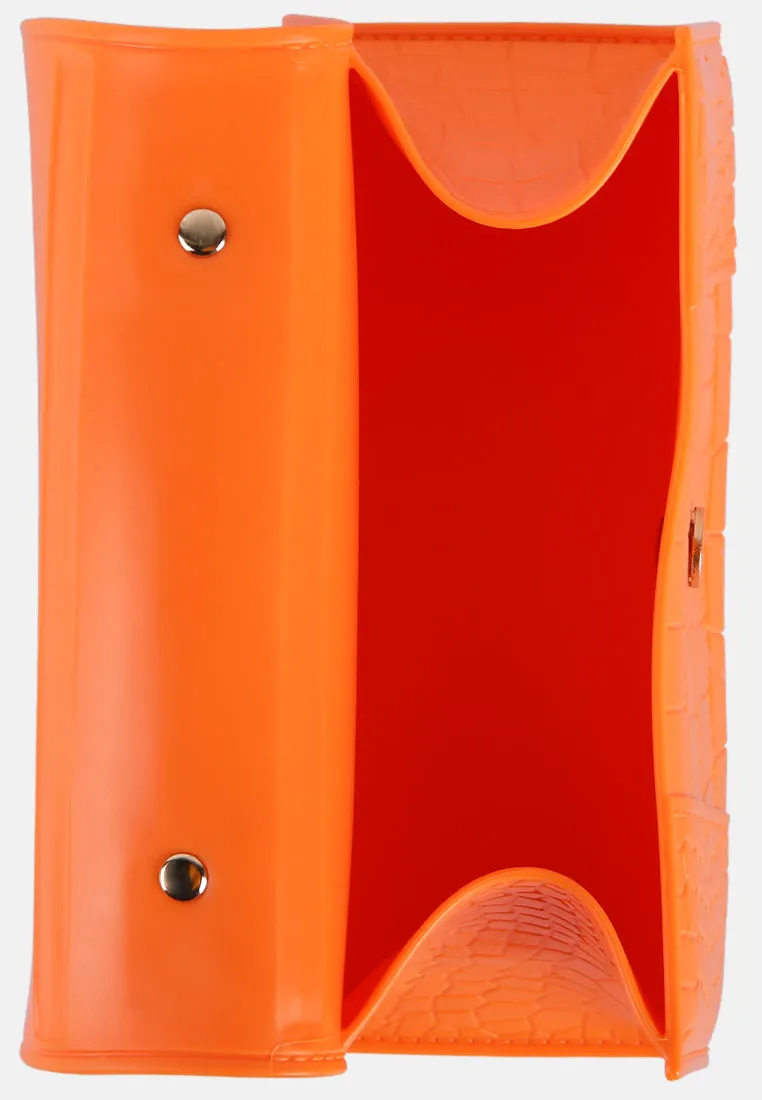 Croc Textured Mini Handbag