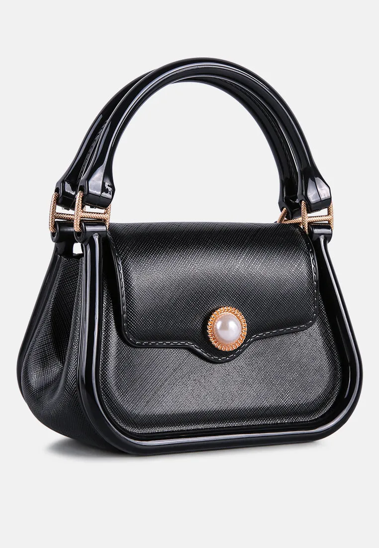 Croc Textured Mini Handbag