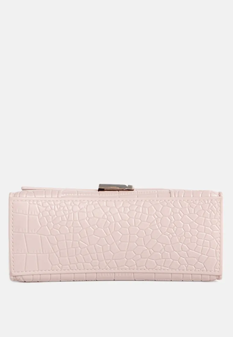 Croc Textured Mini Handbag