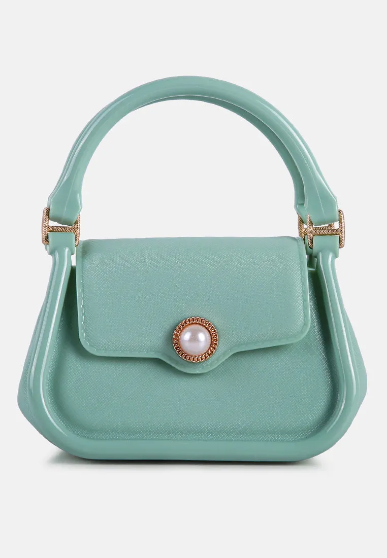 Croc Textured Mini Handbag