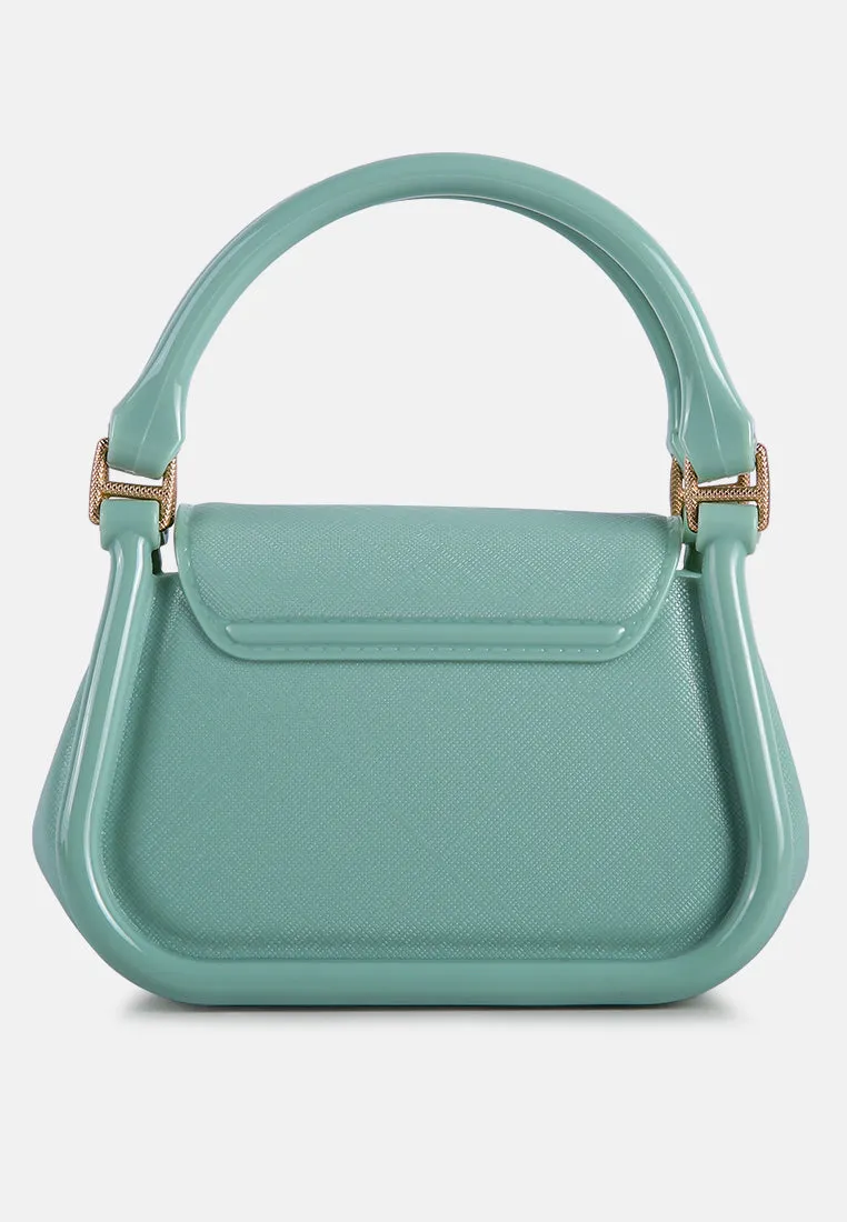 Croc Textured Mini Handbag
