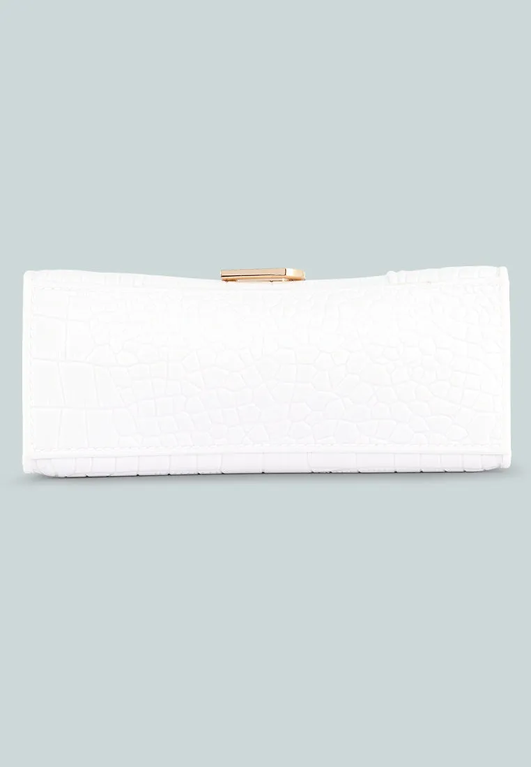 Croc Textured Mini Handbag