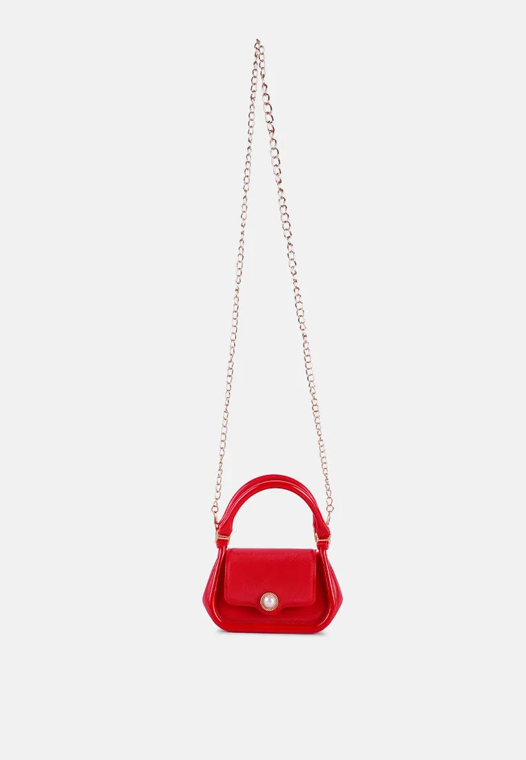 Croc Textured Mini Handbag