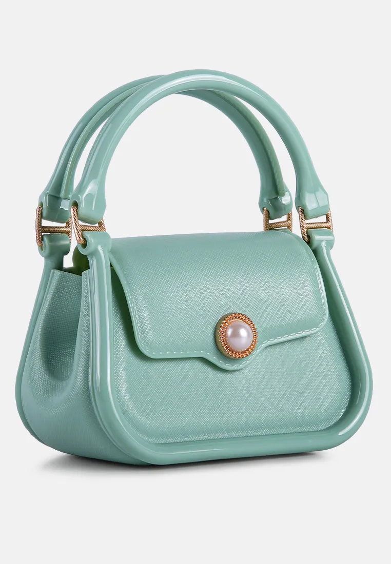 Croc Textured Mini Handbag