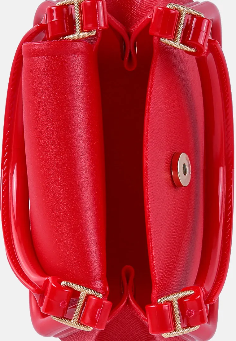 Croc Textured Mini Handbag
