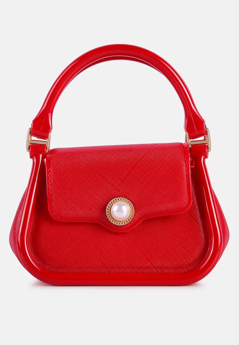 Croc Textured Mini Handbag