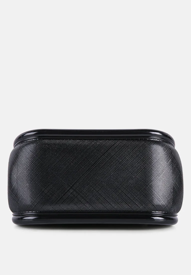 Croc Textured Mini Handbag