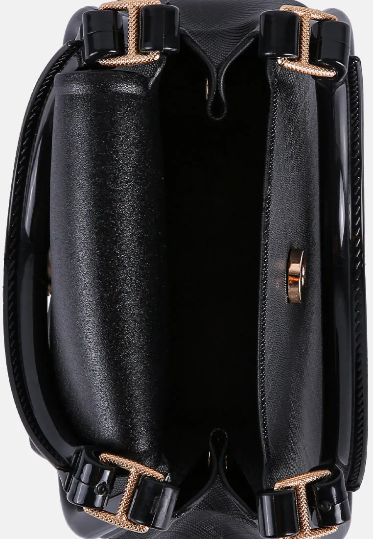 Croc Textured Mini Handbag