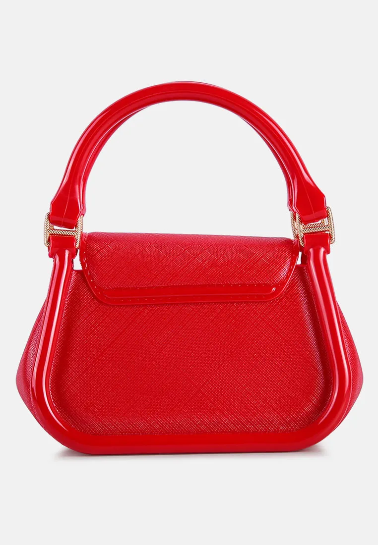 Croc Textured Mini Handbag