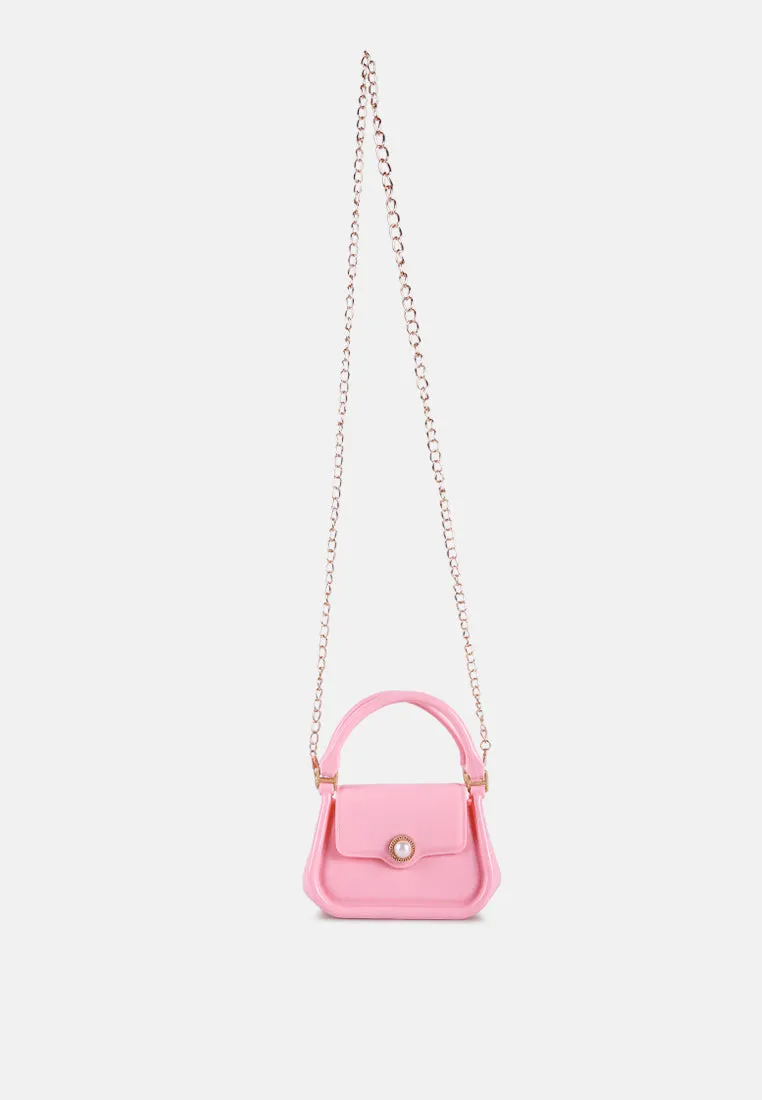 Croc Textured Mini Handbag