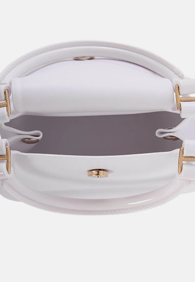 Croc Textured Mini Handbag