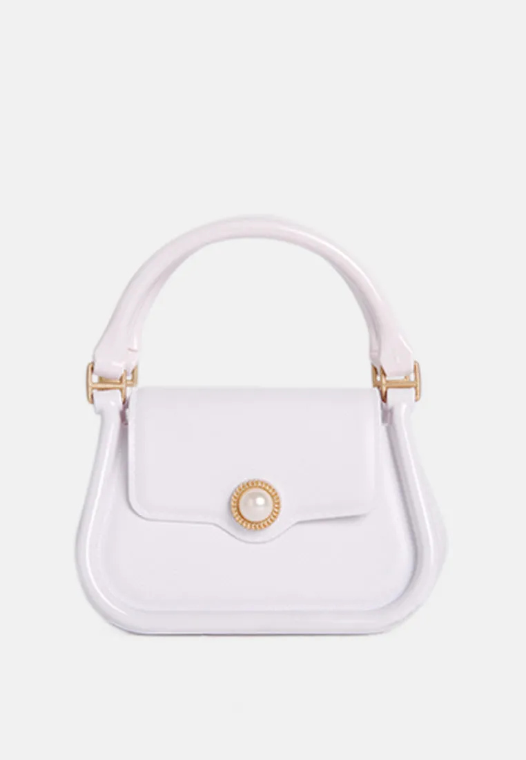 Croc Textured Mini Handbag