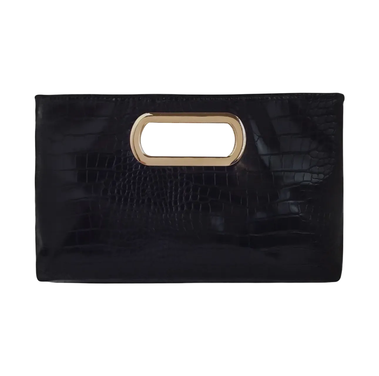 Croc Top Handle Clutch