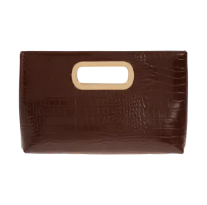 Croc Top Handle Clutch