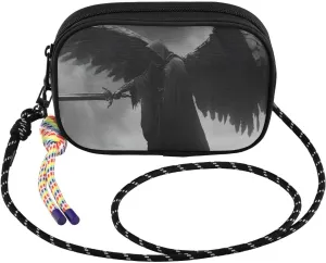 Crossbody Bag Archangel Wing Black for Women Cell Phone Purses Women's Small Shoulder Handbags Wallet Purse with Strap
