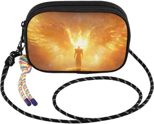 Crossbody Bag Archangel Wing Gold for Women Cell Phone Purses Women's Small Shoulder Handbags Wallet Purse with Strap