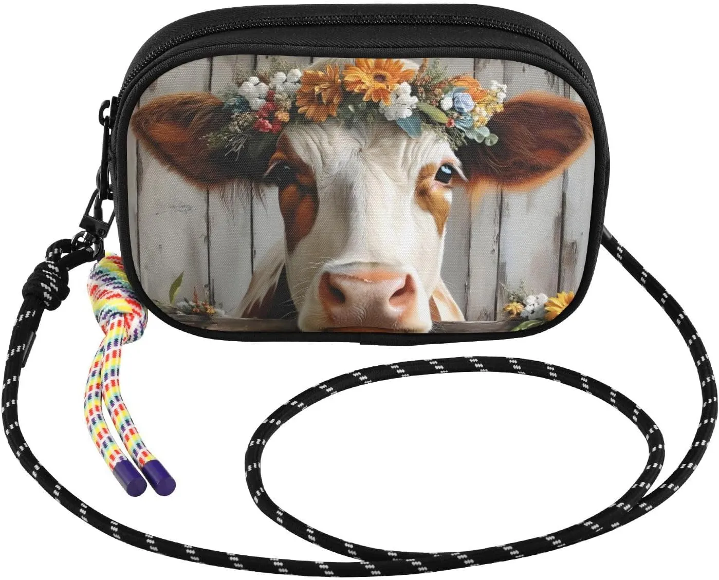 Crossbody Bag Cow Garland Fence for Women Cell Phone Purses Women's Small Shoulder Handbags Wallet Purse with Strap