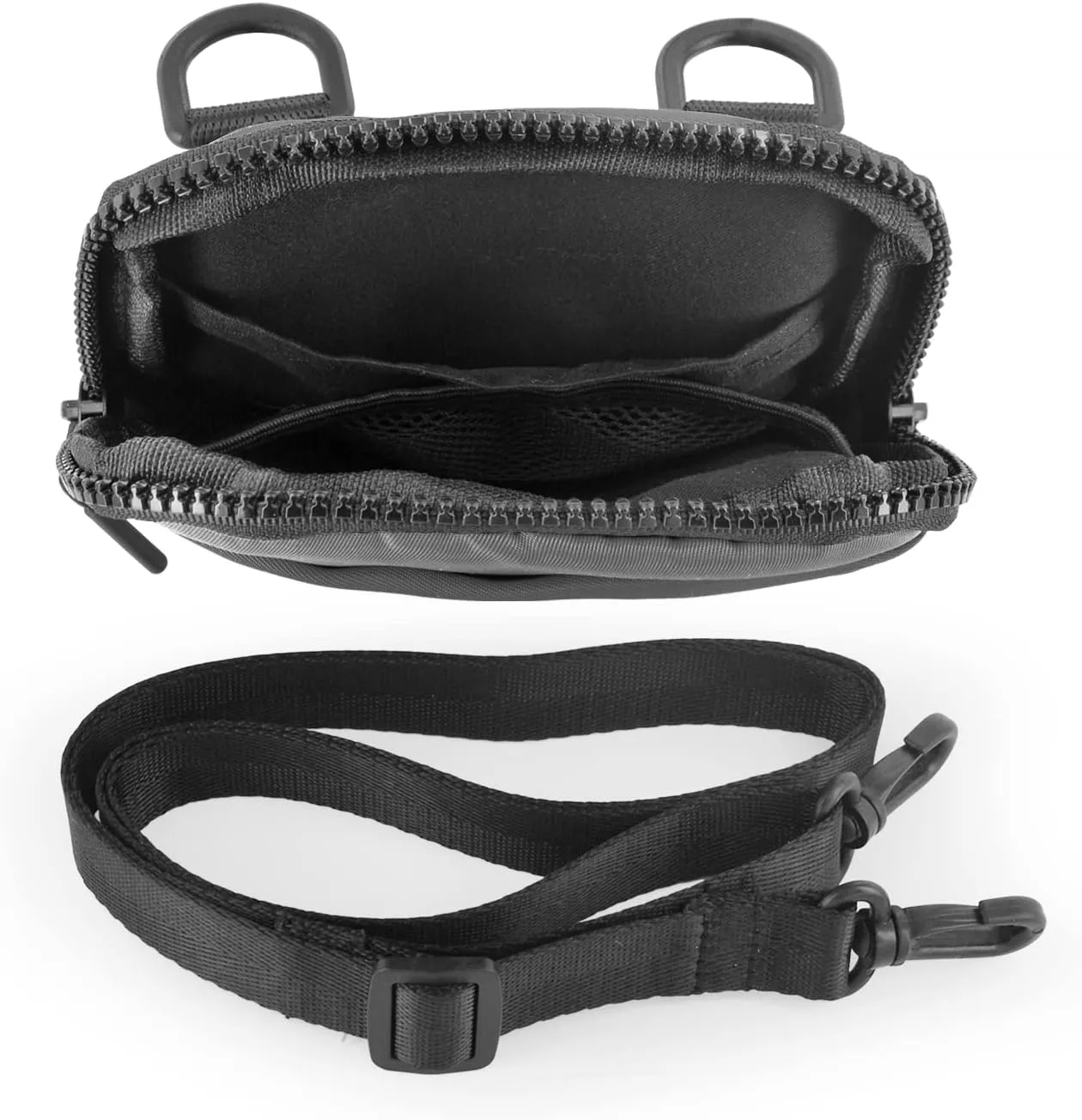 Crossbody Bag for Men & Women, Crossbody Belt Bag for Sports, Travel, Walking, Running, Hiking (Grey, One Size)