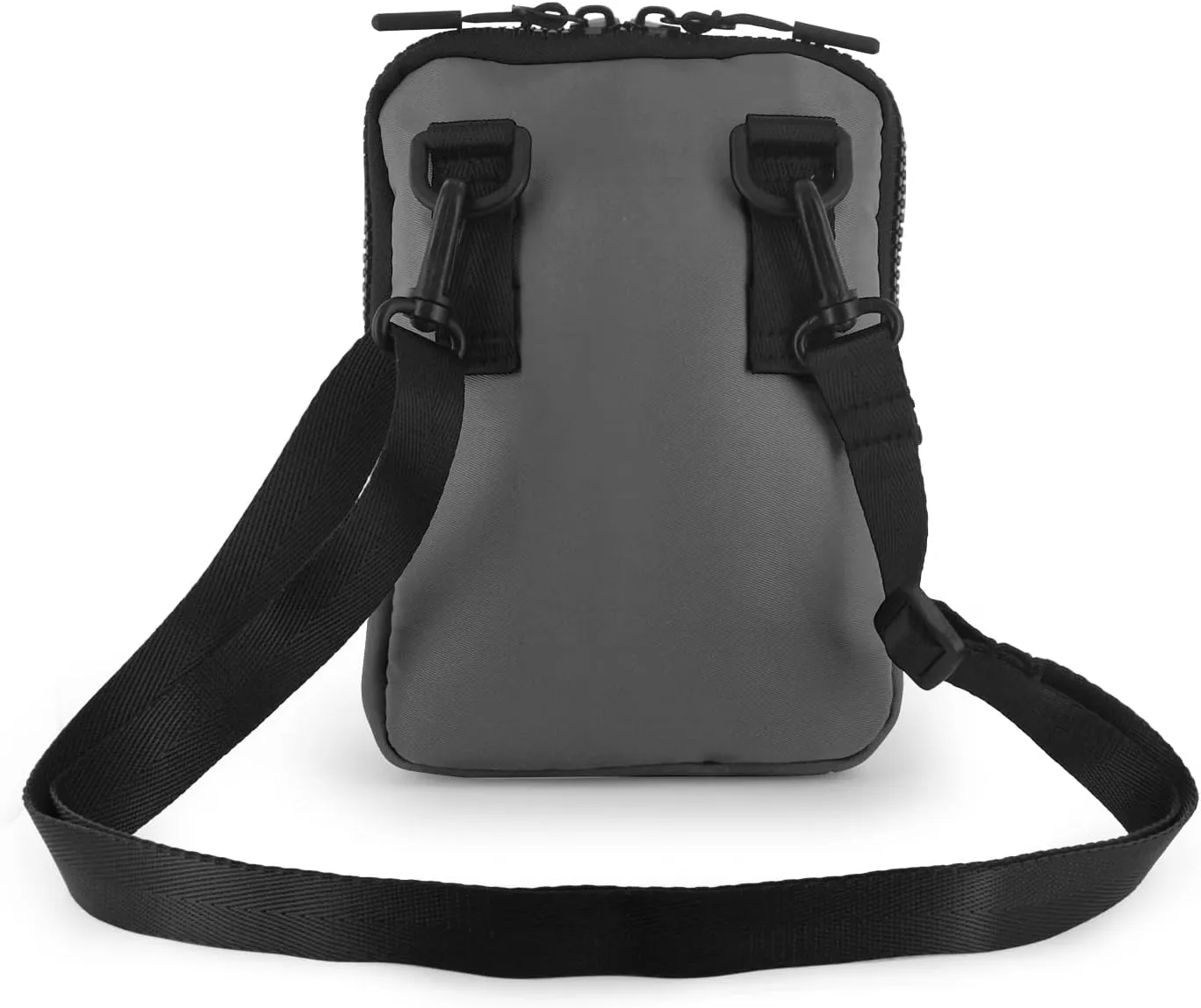 Crossbody Bag for Men & Women, Crossbody Belt Bag for Sports, Travel, Walking, Running, Hiking (Grey, One Size)