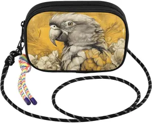 Crossbody Bag Parrot Flower for Women Cell Phone Purses Women's Small Shoulder Handbags Wallet Purse with Strap