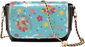 Crossbody Bags for Women Trendy Women's Black Shoulder Bag Small PU Leather Flap Cross Body Bag Handbags