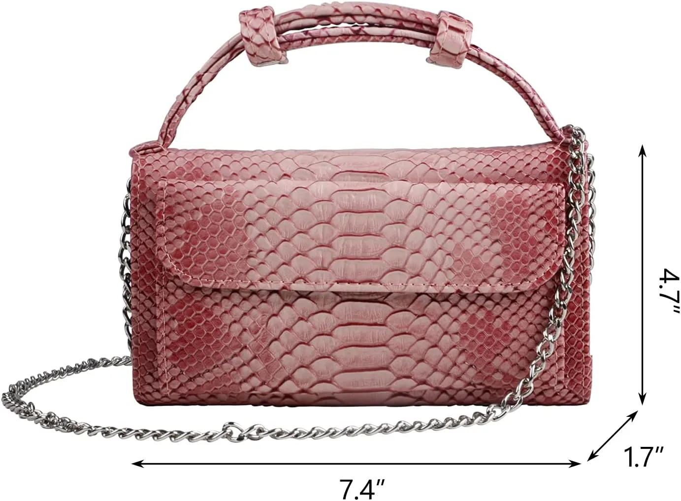 Crossbody Purses for Women Small Top Handle Satchel Handbags Snakeskin Pattern Shoulder Purses