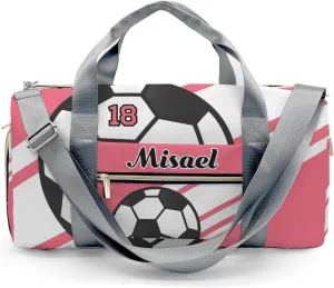 Custom Duffel Bag Sports Sport Soccer Player Flamingo Gym Bag Personalized Gift for Carry on Bag
