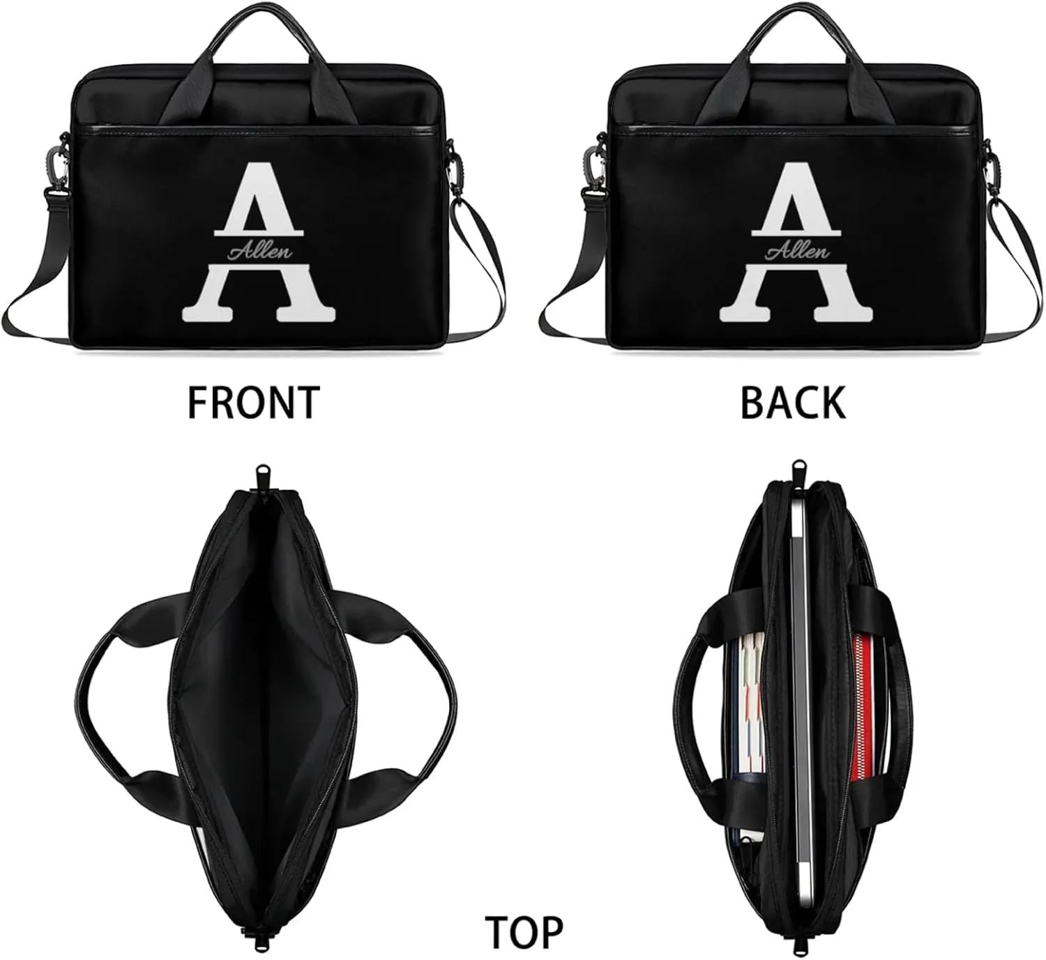 Custom Laptop Bag, Personalized Shoulder Bag for Laptop, Portable Computer Bag ，Gifts for Business Office