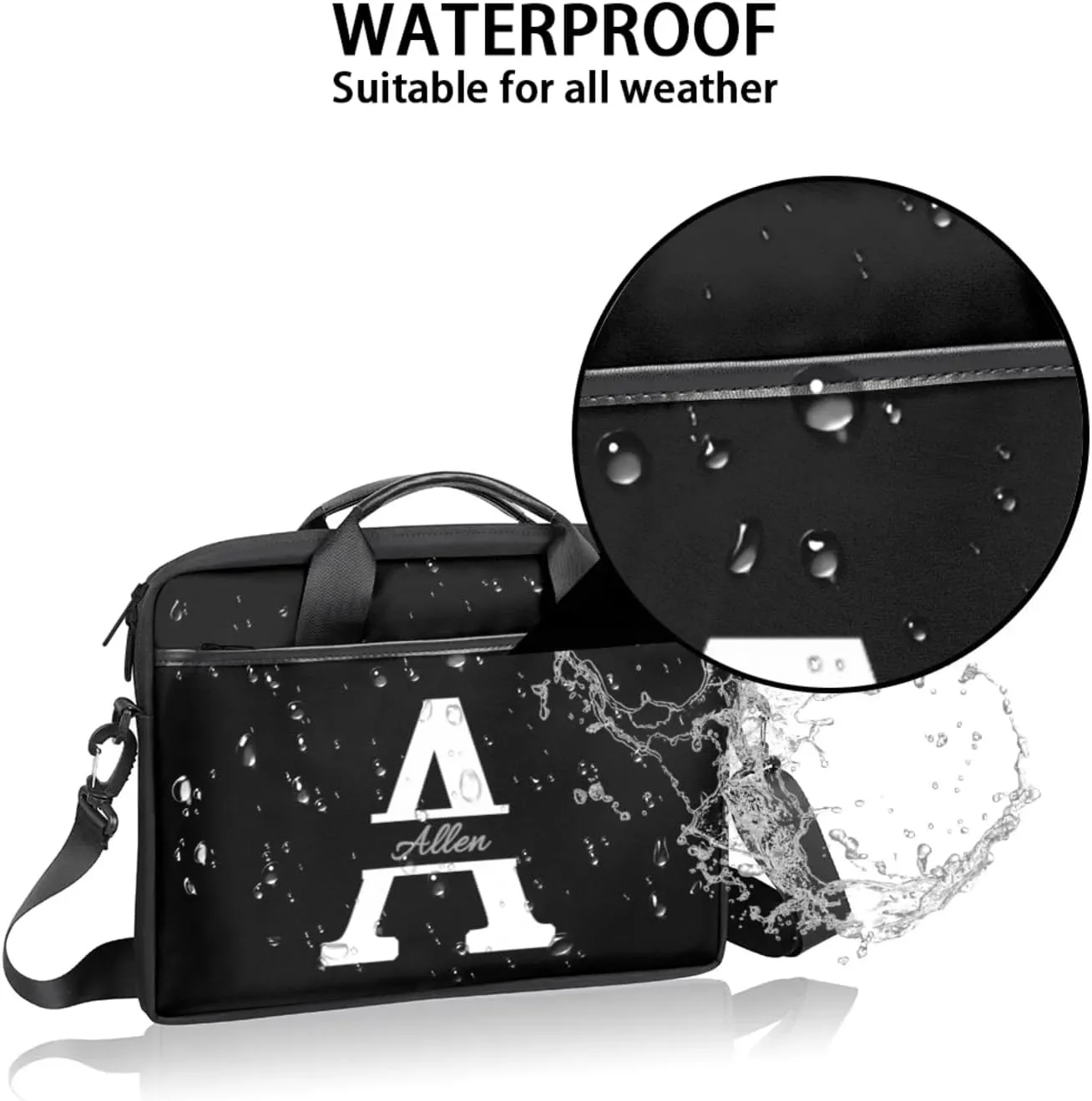 Custom Laptop Bag, Personalized Shoulder Bag for Laptop, Portable Computer Bag ，Gifts for Business Office