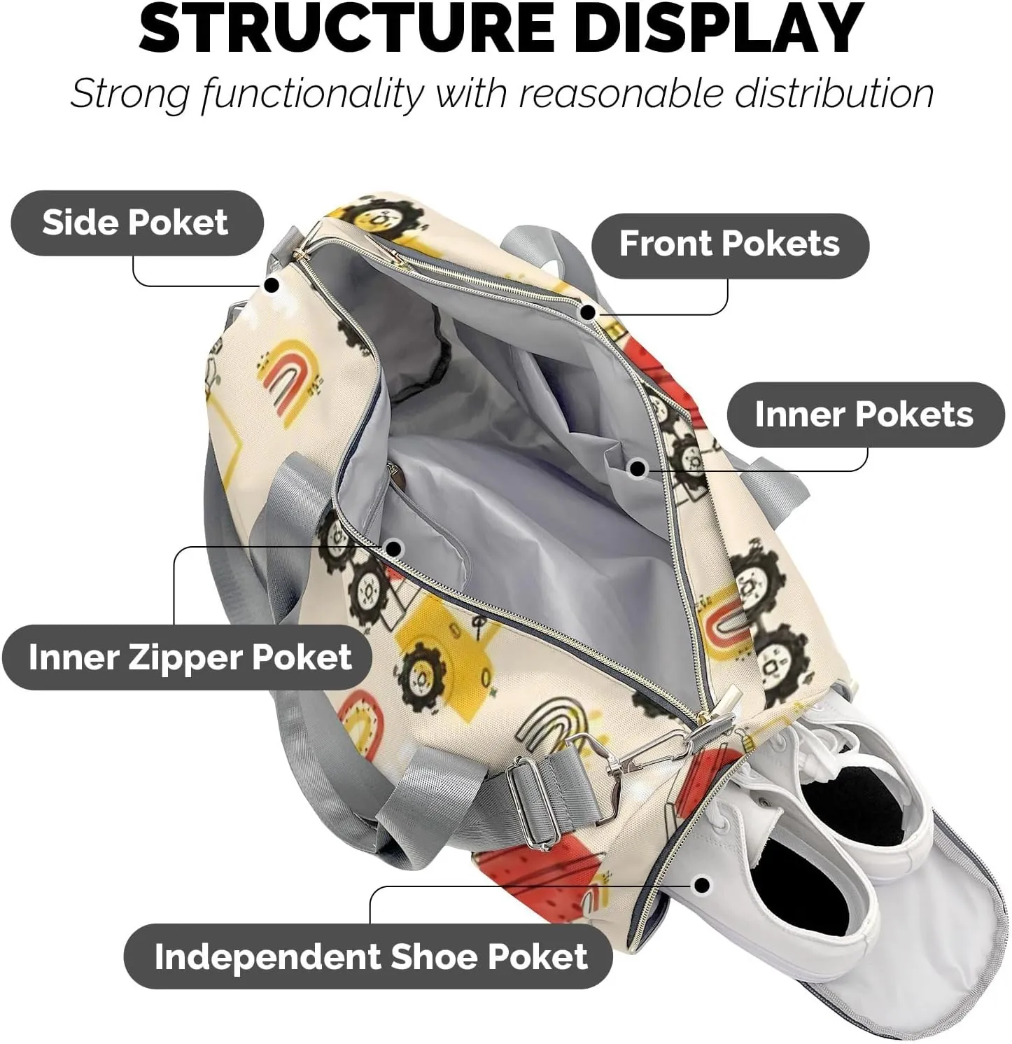 Custon Name Cement Truck Watercolor Gym Sport Duffel Bag Sport Player Travel Bag,Personalized Gift for Travel Hand Bag Carry on Bag