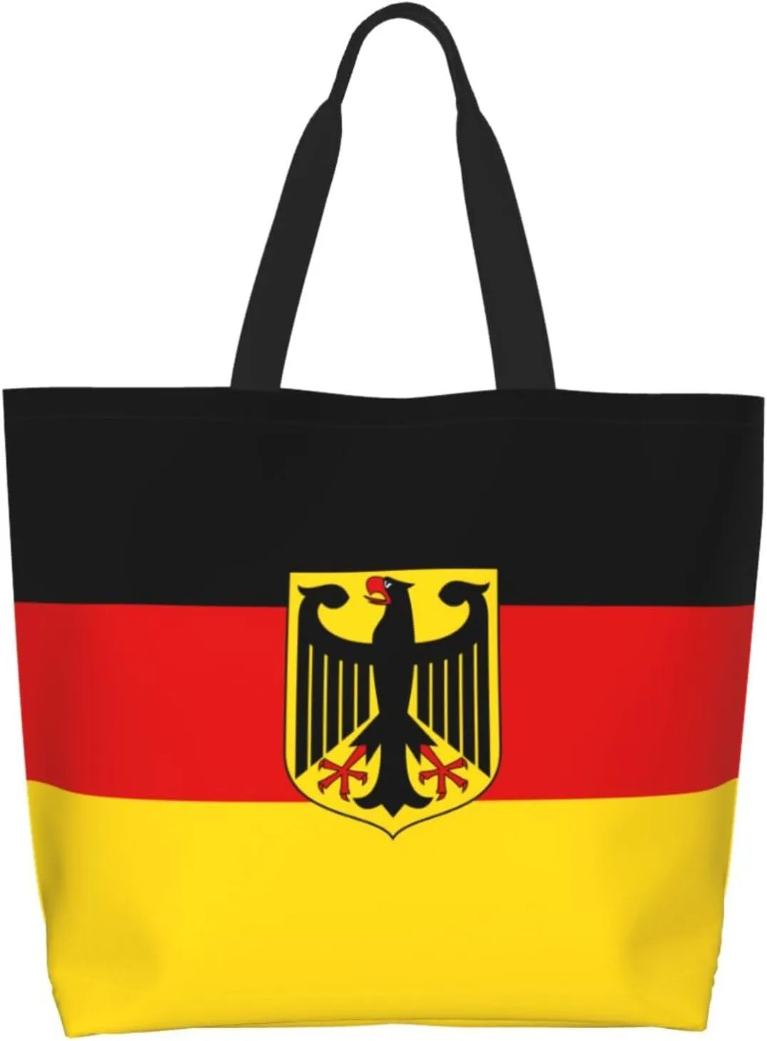 Cute Flag Large Tote Bag For Women Men Reusable Grocery Bag Shopping Shoulder Bag For Travel Work Beach Gym