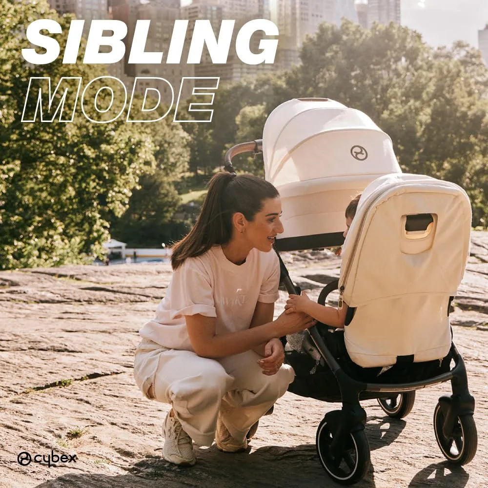 Cybex Gazelle S All-in-One Toddler and Baby Stroller with Over 20 Modular Configurations, Ergonomic Near-Flat Recline, Shopper Basket, and Compact Fold, Ocean Blue
