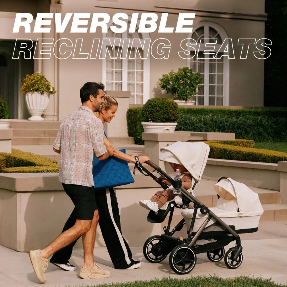 Cybex Gazelle S All-in-One Toddler and Baby Stroller with Over 20 Modular Configurations, Ergonomic Near-Flat Recline, Shopper Basket, and Compact Fold, Ocean Blue