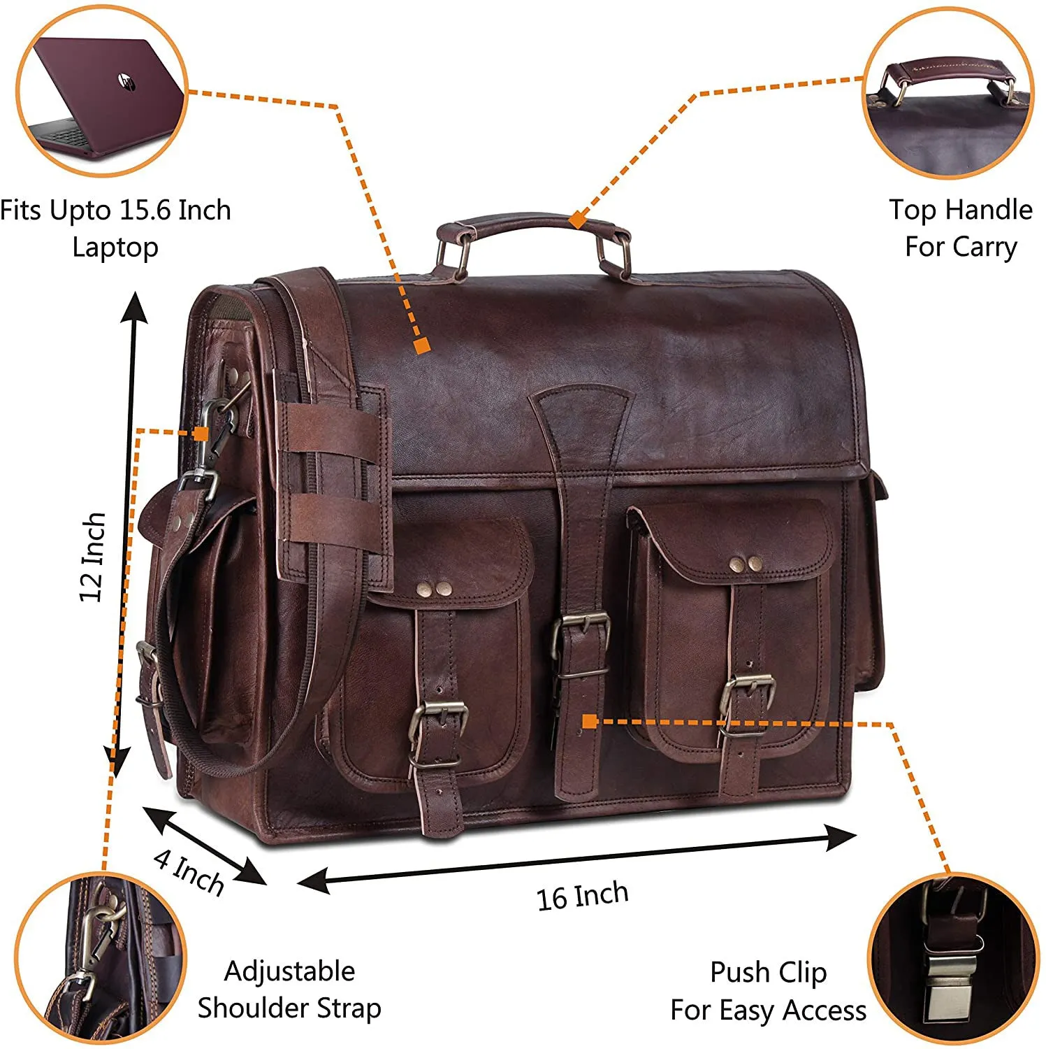 Dark Brown Messenger Bag