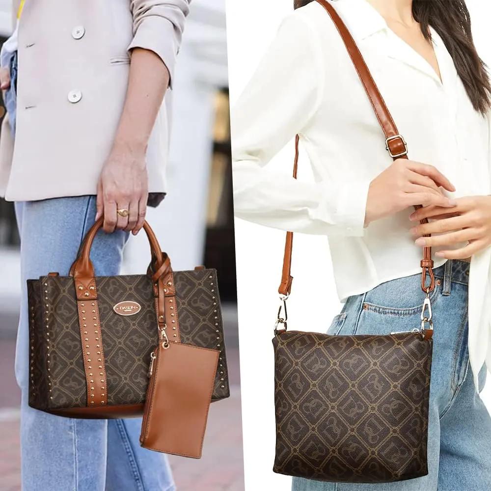 Dasein Purses Handbags for Women Tote Wallet Set Top Handle Satchel Shoulder Hobo Bag 3pcs