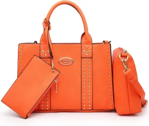 Dasein Purses Handbags for Women Tote Wallet Set Top Handle Satchel Shoulder Hobo Bag 3pcs