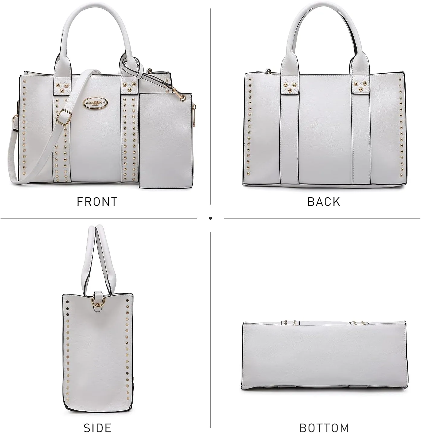 Dasein Purses Handbags for Women Tote Wallet Set Top Handle Satchel Shoulder Hobo Bag 3pcs
