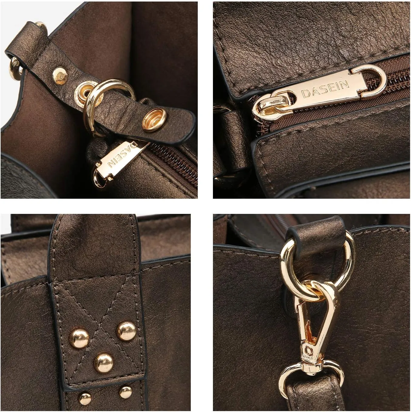 Dasein Purses Handbags for Women Tote Wallet Set Top Handle Satchel Shoulder Hobo Bag 3pcs