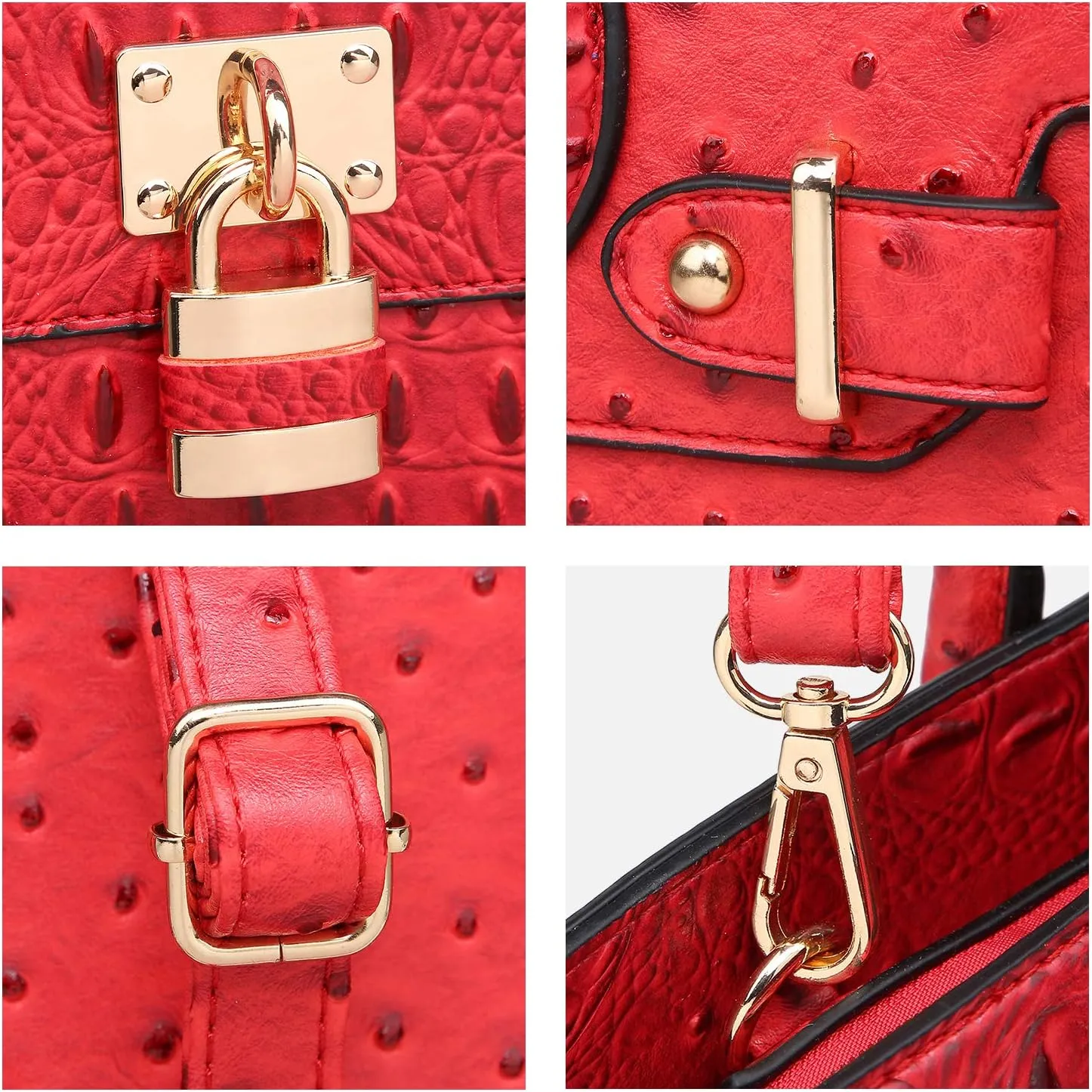 Dasein Women Handbags and Purses Ladies Shoulder Bag Top Handle Satchel Tote Work Bag with Matching Clutch
