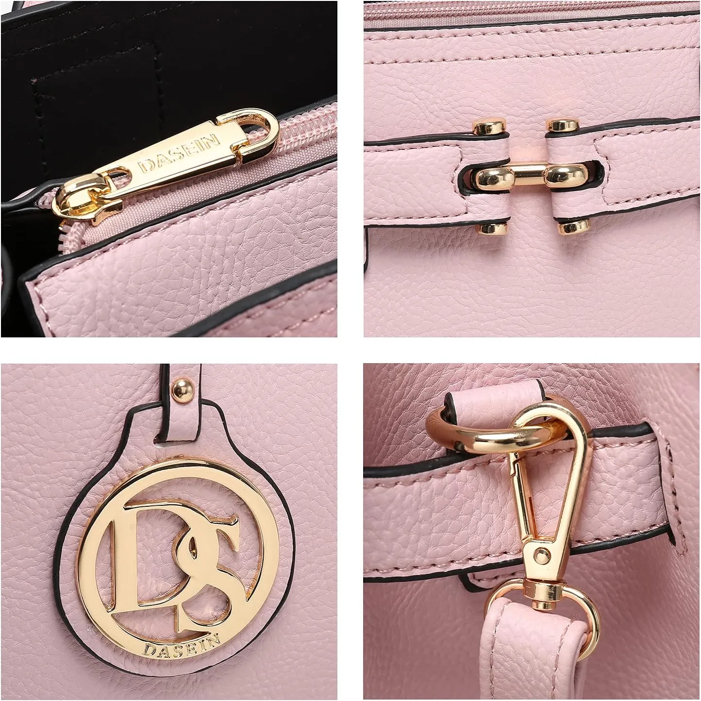 Dasein Women Satchel Purses Handbags Belted Top-handle Work Tote Shoulder Bags with Long Strap