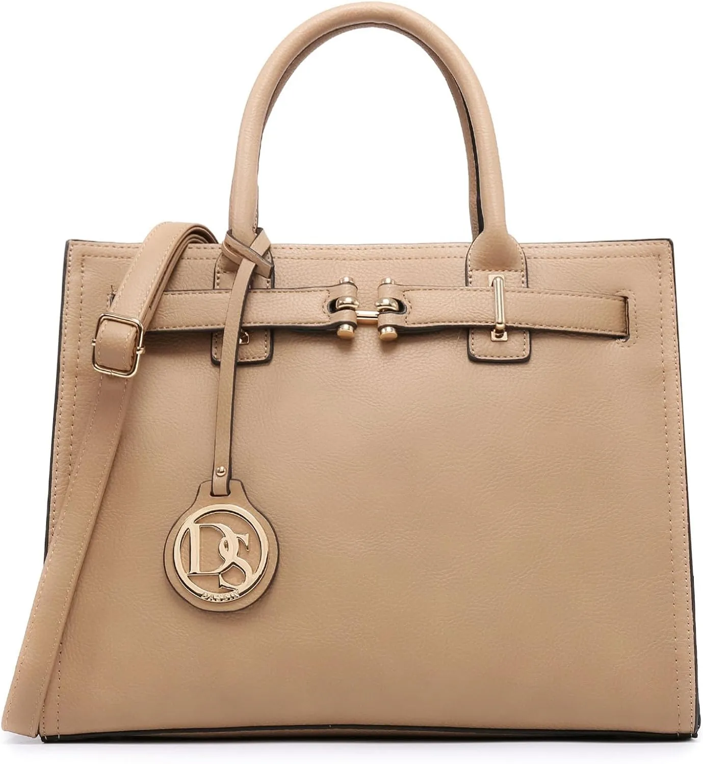 Dasein Women Satchel Purses Handbags Belted Top-handle Work Tote Shoulder Bags with Long Strap