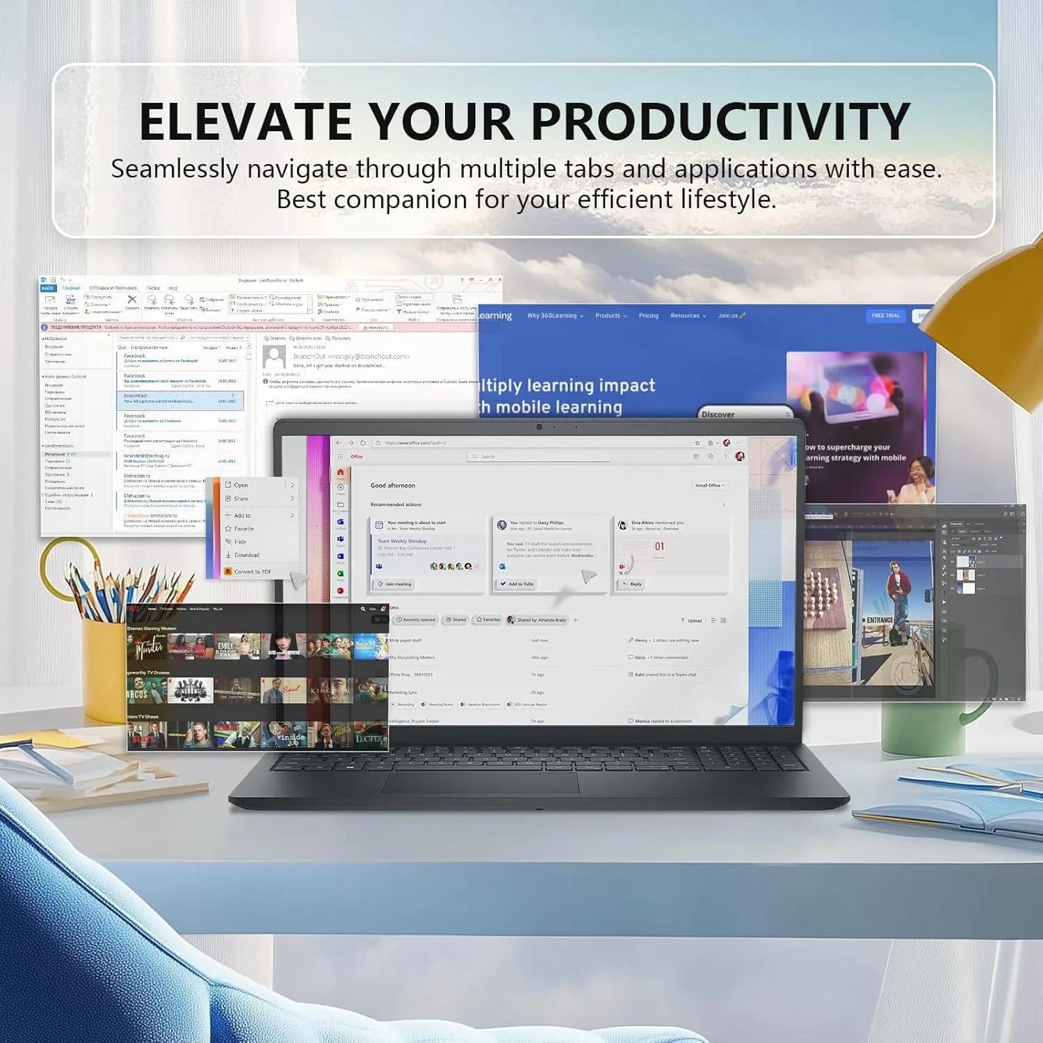 Dell Inspiron 15.6" Touchscreen Laptop - Business & Student Laptop Computer, with Office Lifetime & Win 11 Pro, AMD Ryzen 7 7730U, External DVD Drive, WVA LED FHD Anti-Glare Display, 64GB RAM, 2TB SSD