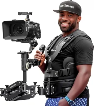DF DIGITALFOTO Thanos Video Camera Gimbal Support Vest Stabilizer System with Adapter Arm - 5.5 to 26 lbs - Compatible with ZHIYUN Crane 3S, FeiyuTech Scorp Pro, DJI RS3/RS 4 Pro