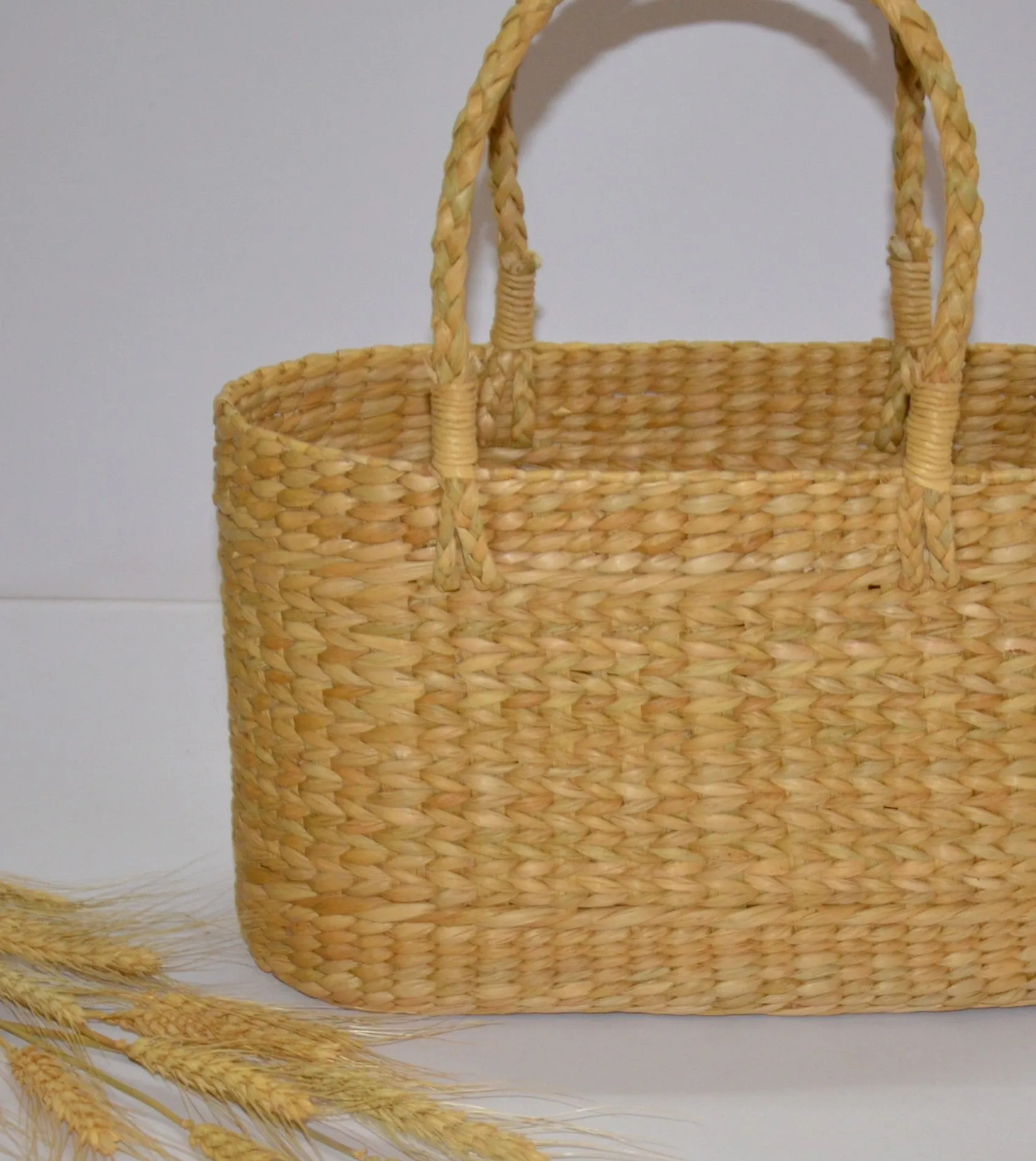 Dharini Kauna Oval Basket Bag