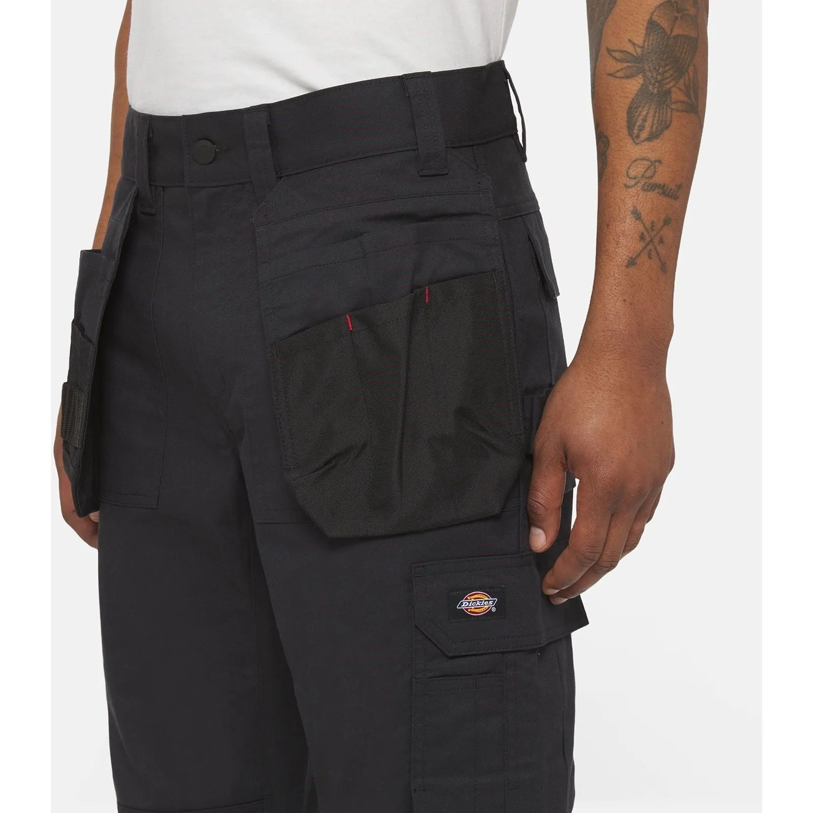 Dickies Multi Pocket Utility Polyester Men's Black Work Trousers